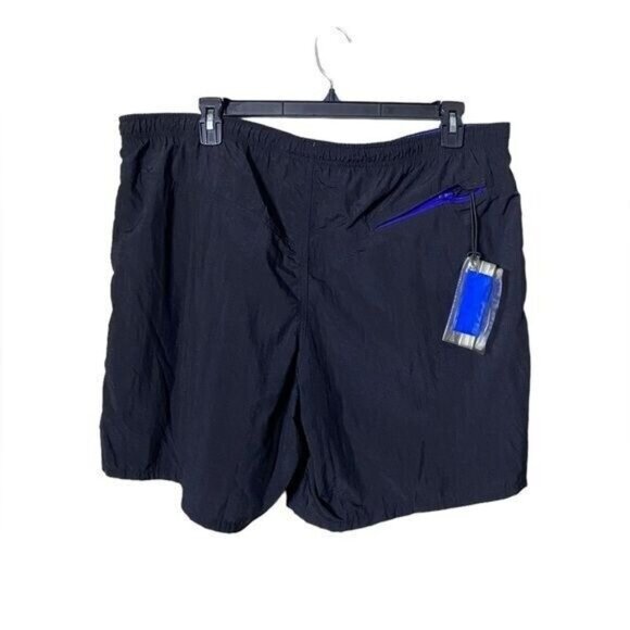 Speedo Men’s Swim Trunks Size Large Pockets Drawstring Navy Blue Beach V… - Picture 5 of 8